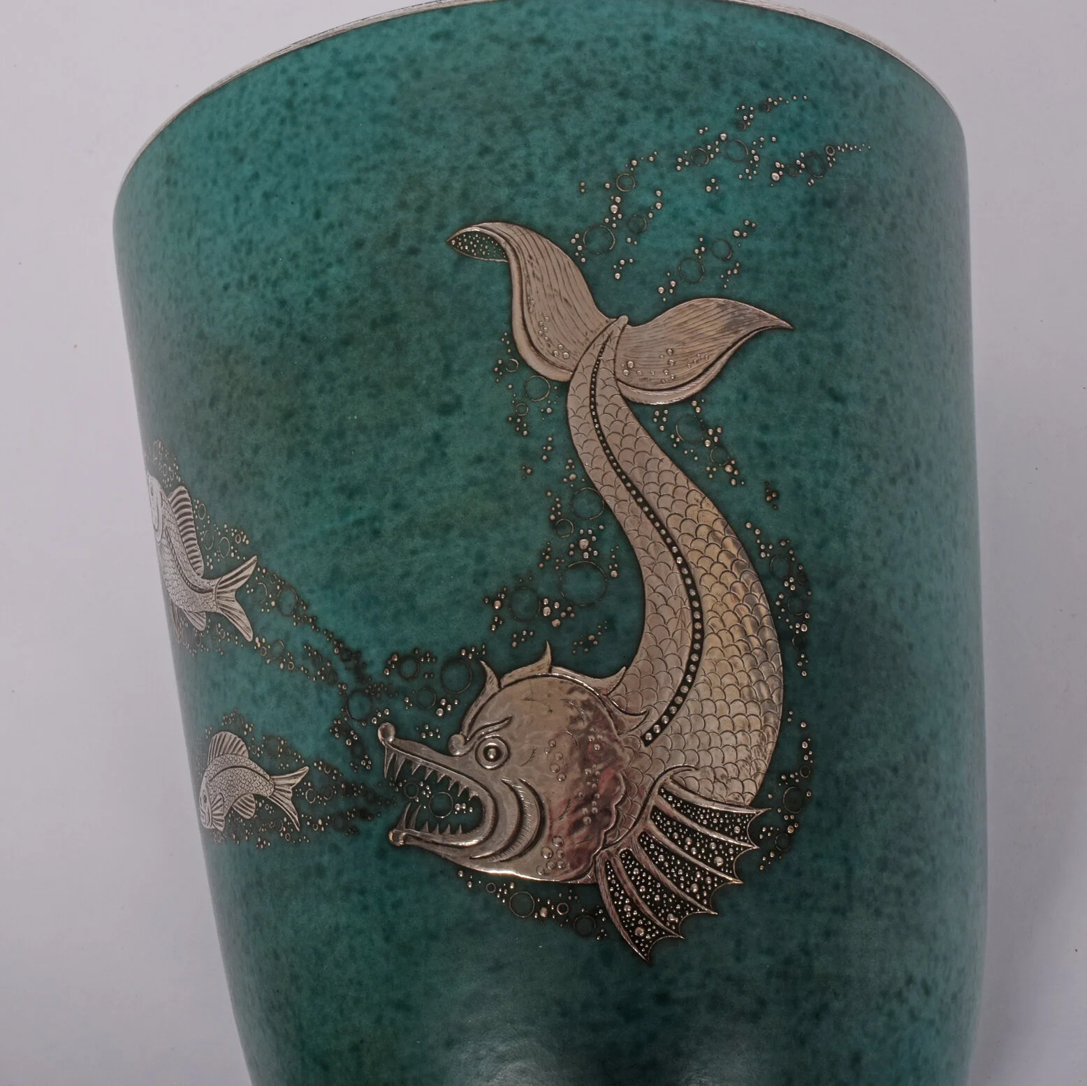 ヴィルヘルム・コーゲ / Wilhelm Kage「Vase」 Argenta Large Vase Wilhelm Kåge for Gustavsberg 1930's — Collage